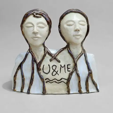 Second 'U & Me' twin bust sculpture